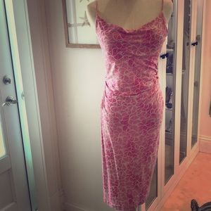Diane von Furstenberg pink silk dress size 4